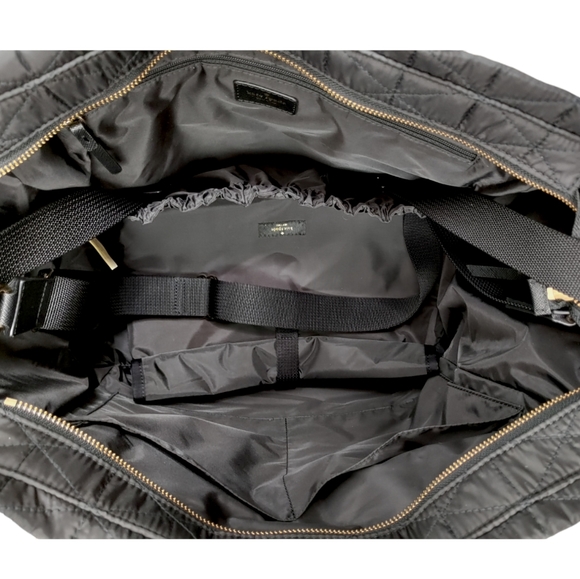 Kate Spade Black Quilted Kaylie Baby Bag Large Diaper Carrier NWT - Picture 8 of 9